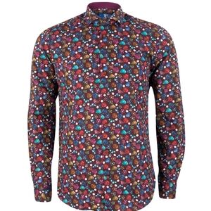 R2 Men's Colorful Floral Dress Shirt